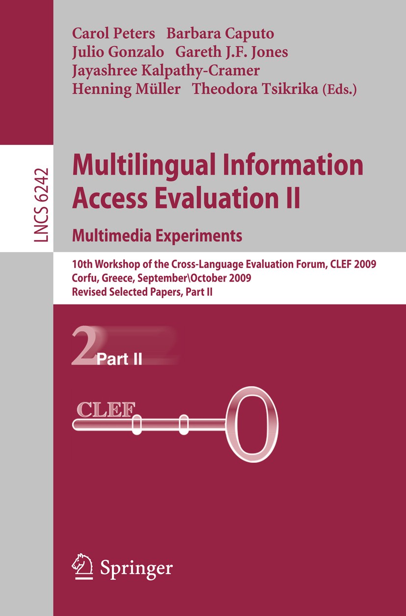 CLEF 2009 LNCS proceedings cover page