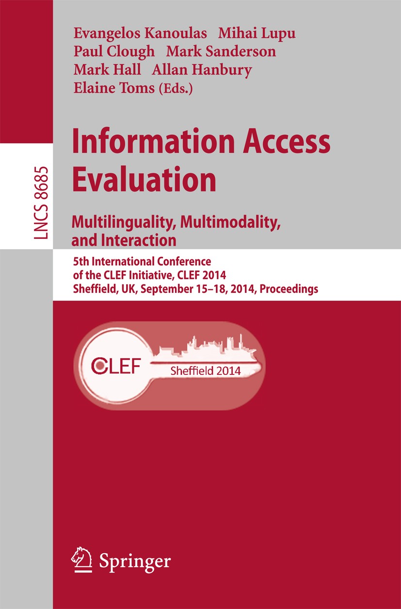 CLEF 2014 LNCS proceedings cover page