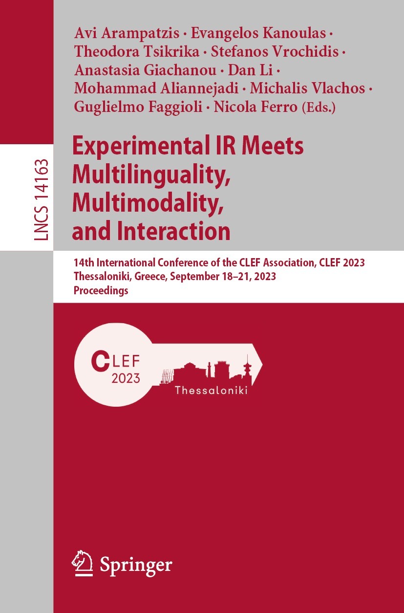 CLEF 2023 LNCS proceedings cover page