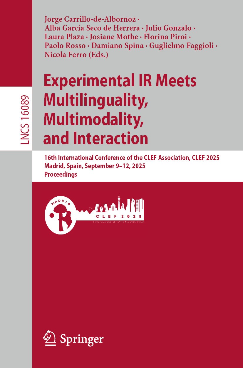 CLEF 2025 LNCS proceedings cover page